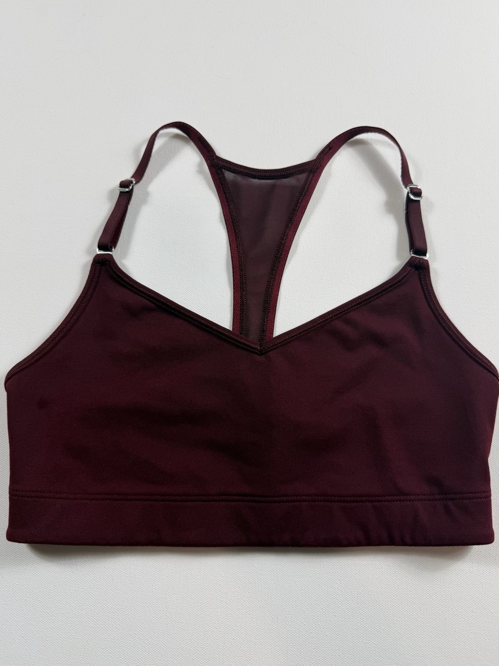 Victoria’s Secret VSX Sport The Player Cami Sports Bra Burgundy S Mesh Racerback